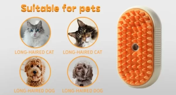Pet Steam Brush Steam Cats Comb Electric Sprayer for Massage Wool Cat Brush Vaporizer Hair Removal Grooming Pets Accessories - Image 2