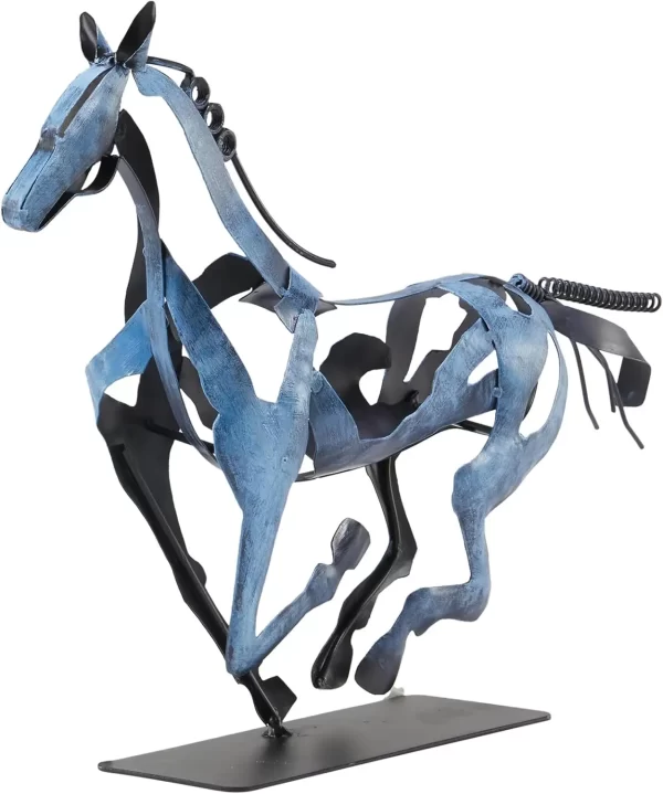 Horse Statue, Unique Metal Art Handmade Sculpture for Home Decor, Rustic Decor, Gifts for Horse Lovers (Brown) - Image 7