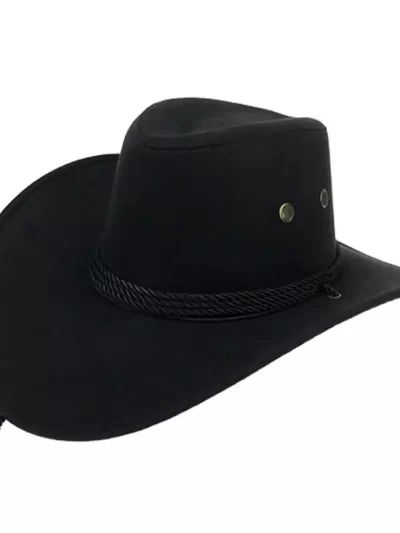 Trilby Cap with Cowboy Style - Adjustable Wide Brim Jazz Hat, Perfect for Horse Riding and Costume Accessories