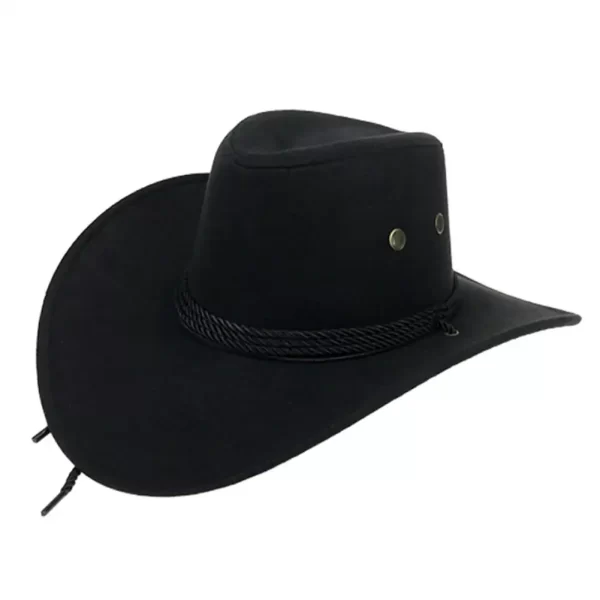 Trilby Cap with Cowboy Style - Adjustable Wide Brim Jazz Hat, Perfect for Horse Riding and Costume Accessories