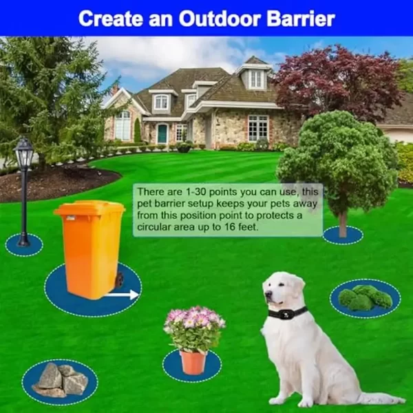 Wireless Pet Fence GPS System 2-in-1 Boundary & Obstacle Protection Range 97-3280ft - Image 3