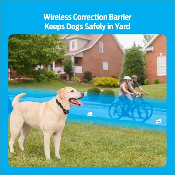 Wireless Dog Fence System Circular Adjustable Up to ½ Acre Portable Waterproof Receiver Collar Tone Static Correction Training - Image 2