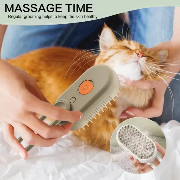 Pet Steam Brush Steam Cats Comb Electric Sprayer for Massage Wool Cat Brush Vaporizer Hair Removal Grooming Pets Accessories - Image 3