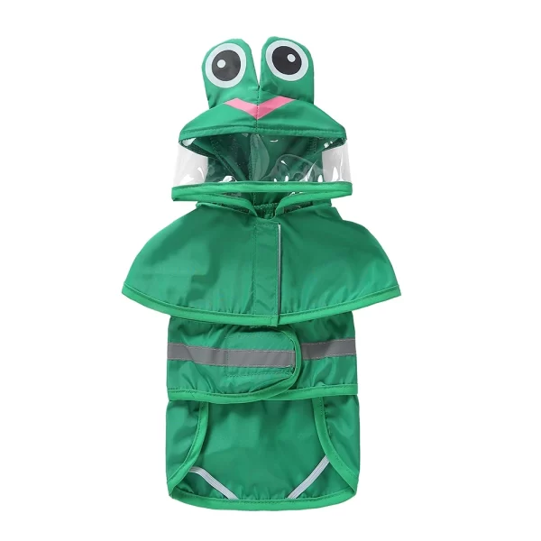 Fashionable Reflective Pet Dog Raincoat Cute Animal Raincoat Pet Hooded Waterproof Jacket Clothes Dog Clothes - Image 7
