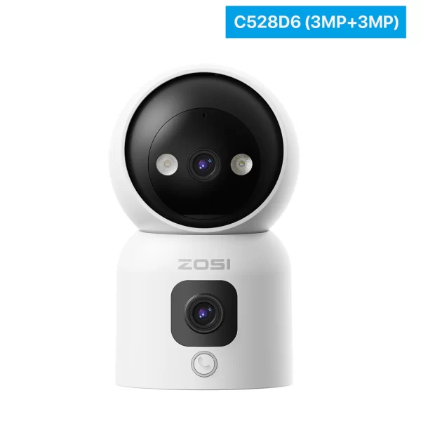 ZOSI C528 6MP/4MP HD Dual-Lens Indoor Wi-Fi Security Camera Plug-in 360° Views Pan/Tilt Home Surveillance Baby/Animal Monitor - Image 9