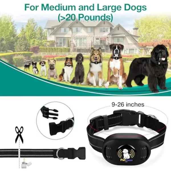GPS Wireless Dog Fence 2-in-1 Electric Pet Containment System 761 Acre Radius IP65 Waterproof - Image 3
