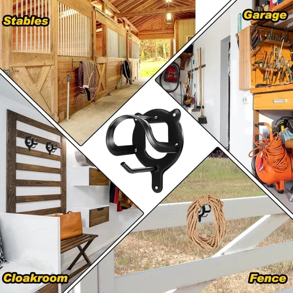 Horse Bridle Rack Metal Bridle Bracket Wall Mounted Bridle Hooks Horse Tack Storage Halter Hanger Horse Barn Supplies