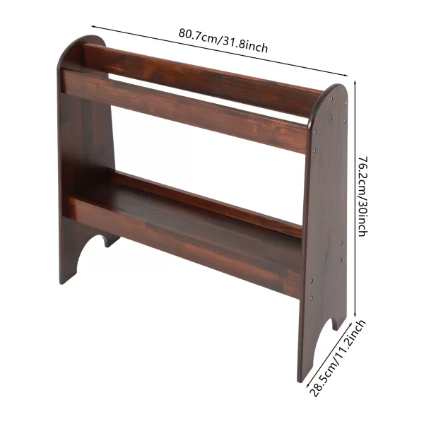 Wooden Saddle Rack Ideal Saddle Stand for Horse Gear and Horse Tack Organizers Saddle Rack with Shelf 31.8*30*11.2 Inch - Image 2