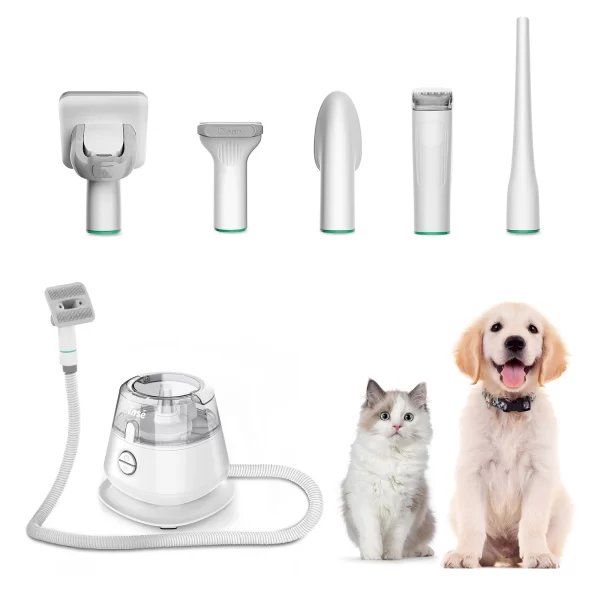 INSE P20 Pet Grooming Kit & Vacuum Suction 99% Pet Hair, Professional Grooming Clippers with 5 Grooming Tools for Dogs Cats and - Image 7