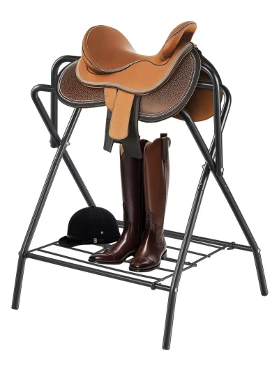 Folding Saddle Rack Portable Freestanding Horse Saddle Stand holds 132 LBS
