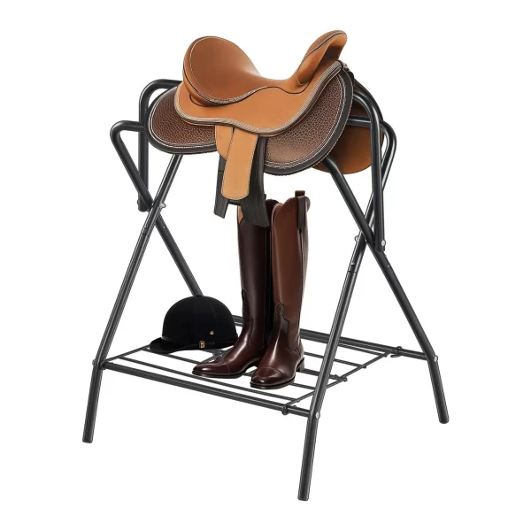 Folding Saddle Rack Portable Freestanding Horse Saddle Stand holds 132 LBS