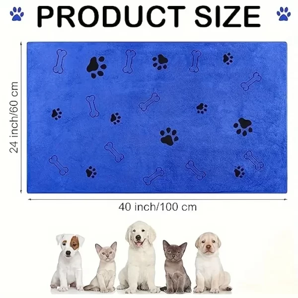 2pcs Soft Microfiber Dog Towels - Quick Dry, Absorbent Pet Bath & Grooming Towels For Dogs Dog Towels Pet Bath Drying Towels Dog - Image 2