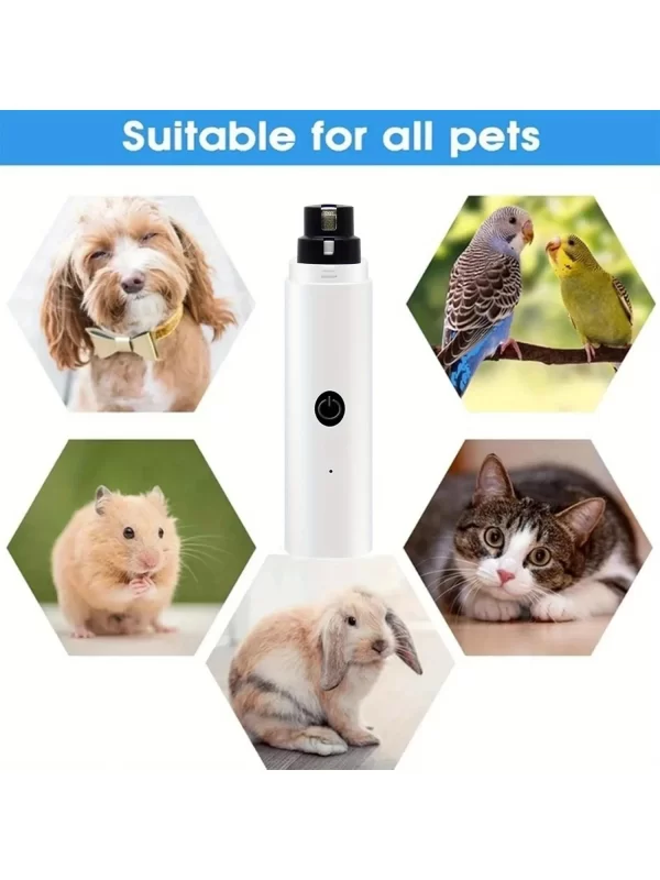 Dog Nail Grinder - Dog Nail Grinder with 3 Grinding Ports - Silent Rechargeable Electric Nail Trimmer for Small to Large Dogs - Image 6