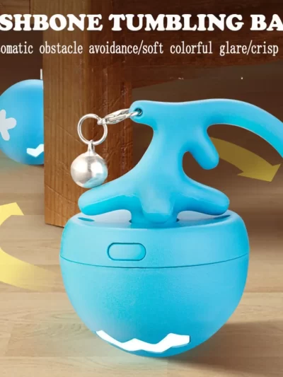 Pet toy fish bone spinning ball for cats to relieve boredom, automatic electric cat teasing toy ball