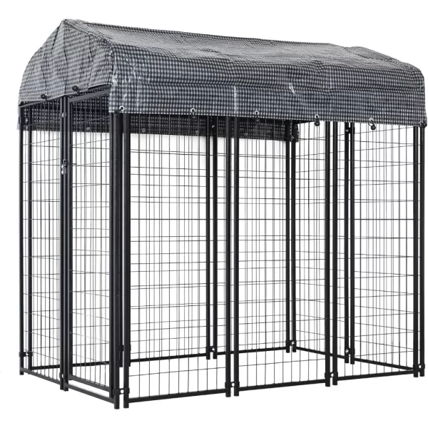 Outdoor Dog Cat Small animal Kennel 6x4x6 FT, Expandable Modular Dog Kennel Outside, Heavy Duty Welded Wire Steel Dog Run Dog Playpen Fence - Image 2