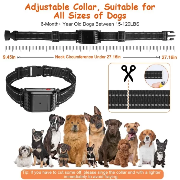 990FT Range Dog Wireless Fence Remote Training Collar IPX6 Waterproof Receiver with 09 Levels Beep Vibration Shock Mode - Image 5
