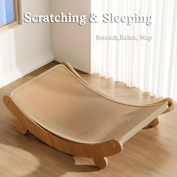 Cat Scratcher Lounge - Sisal Rope, Wear-Resistant, Integrated Sleeping Mat & Nest For Cats. Cat Scratching Board, Arch Design - Image 3
