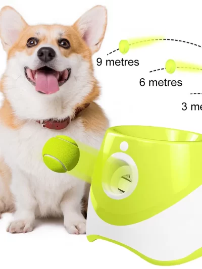 Dog Tennis Launcher Automatic Ball Launcher Throwing Machine Catapult Pet Toys Fun Interactive Throw Rechargable Catapult