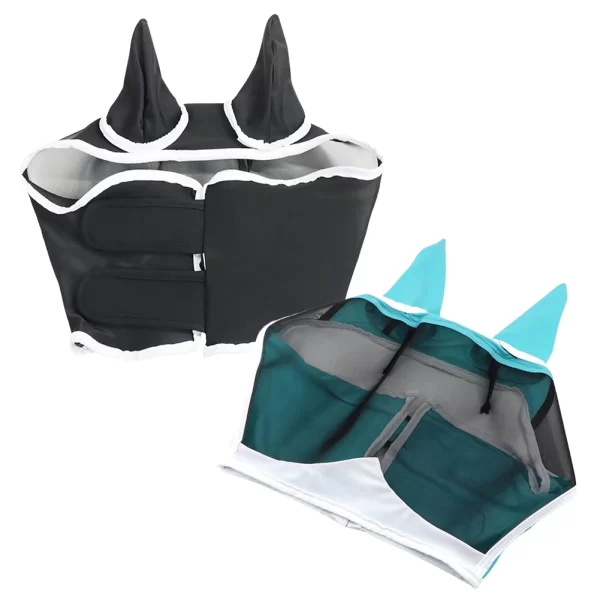 Horse Fly Masks Breathable Horse Head Cover Anti-Mosquito Horse Summer Eye Shield Adjustable Outdoor Riding Equestrian Equipment - Image 4