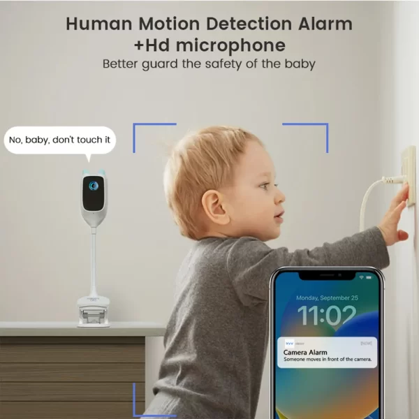 XIAOVV 4MP 5/2.4GHz WiFi Indoor Home Security Mini IP Camera Smart CCTV Pet Camera Baby Video Monitor 24/7 Surveillance Camera - Image 5