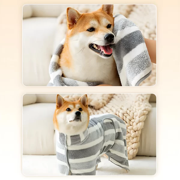 Oversized Dog Bathrobe Quick Drying Absorbent Golden Shiba Cat Towel for Pet Health Care And Hygiene - Image 4