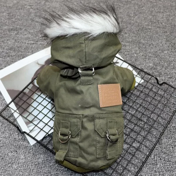 Pet Dog Jacket With Harness Winter Heavy Hiking Coat Dog Warm Hoodie Vest Windproof Outdoor Jacket For Small Medium Large Dog - Image 3