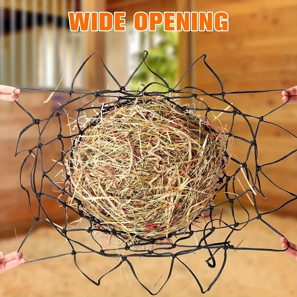 (2pcs) Horse Hay Net, Slow Feed Hay Bag, Feeding Net for horse, sheep, donkey, goat and more - Image 4