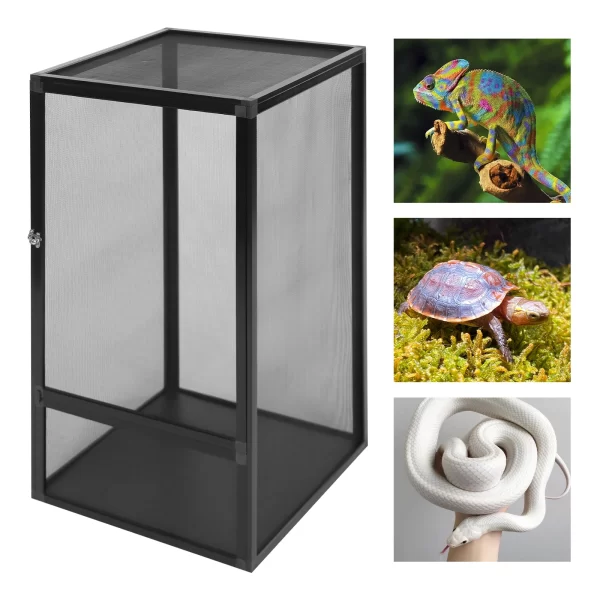 Freestanding Reptile Feeding Box Micro Habitat Terrarium Enclosure for chameleons, lizards, insects, snakes
