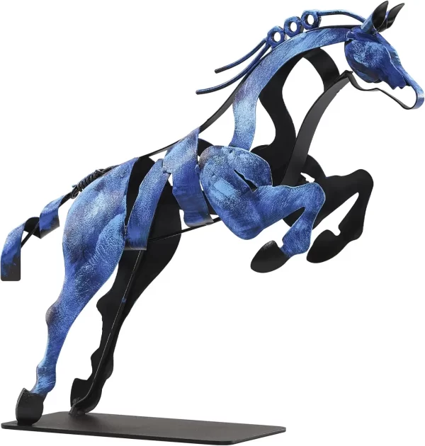 Horse Statue, Unique Metal Art Handmade Sculpture for Home Decor, Rustic Decor, Gifts for Horse Lovers (Brown) - Image 9