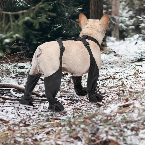 Outdoor Walking Dog Boot Leggings for Small Medium Large Dogs Suspender Boots Waterproof Snowy Dog Paw Protects Boot Covers - Image 6
