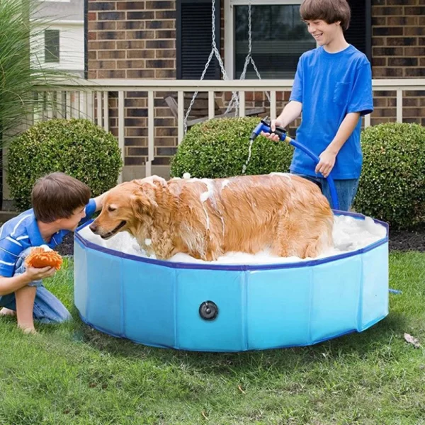 Dog Swimming Pool Portable Plastic Pool Grooming Tub Bathing Scratch Resistance Pet Pools Bathtub for Dogs - Image 2