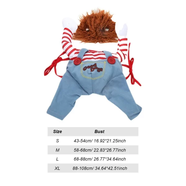 Pet Dog Creative Clothes Quirky Dog Clothes Adjustable Pets Role Playing Costume Holding Knife for Small Medium Dogs - Image 6