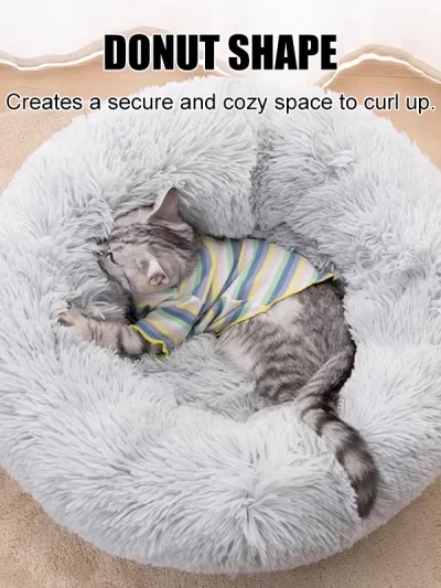 Fluffy Pets Dogs Beds Large Round Dog Bed Super Warm Soft Cat Bed Plush Cat Nest Winter