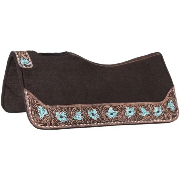 Tough 1 Floral Tooled Felt Saddle Pad