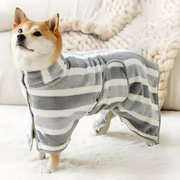 Oversized Dog Bathrobe Quick Drying Absorbent Golden Shiba Cat Towel for Pet Health Care And Hygiene - Image 2