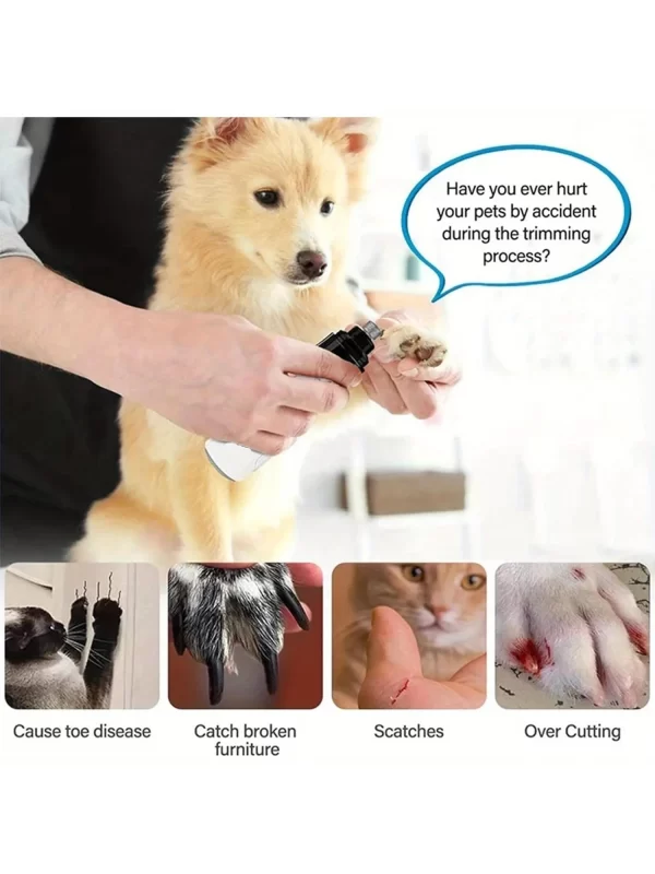 Dog Nail Grinder - Dog Nail Grinder with 3 Grinding Ports - Silent Rechargeable Electric Nail Trimmer for Small to Large Dogs - Image 5