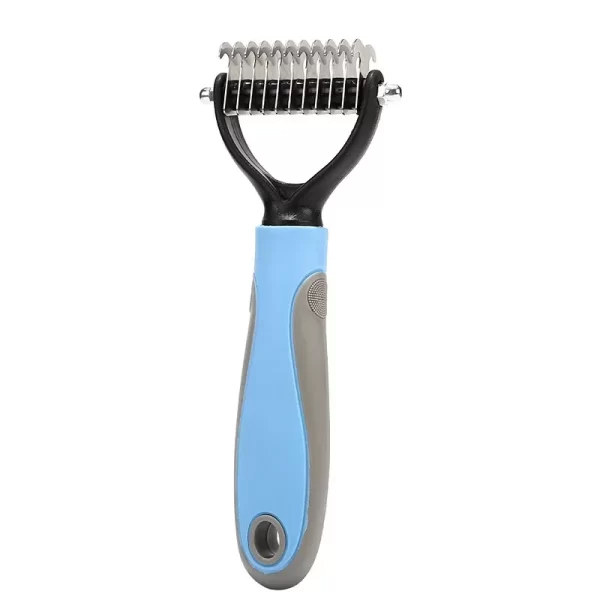 Pets Fur Knot Cutter Dog Grooming Shedding Tools Pet Cat Hair Removal Comb Brush Double sided - Image 5