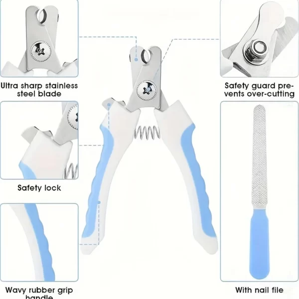 7 Pack Pet Grooming Set, Hair Removal Comb For Dog, Flea Comb, Dog Shampoo Brush, Pet Nail Clippers, Dog Toothbrush Set - Image 3