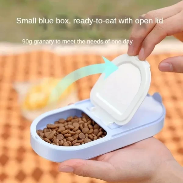 Portable Pet Water Bottle with Food Storage - Leak-Proof Design for Dogs, Cats & Small Pets - Ideal for Hiking, Camping & Outdoo - Image 4