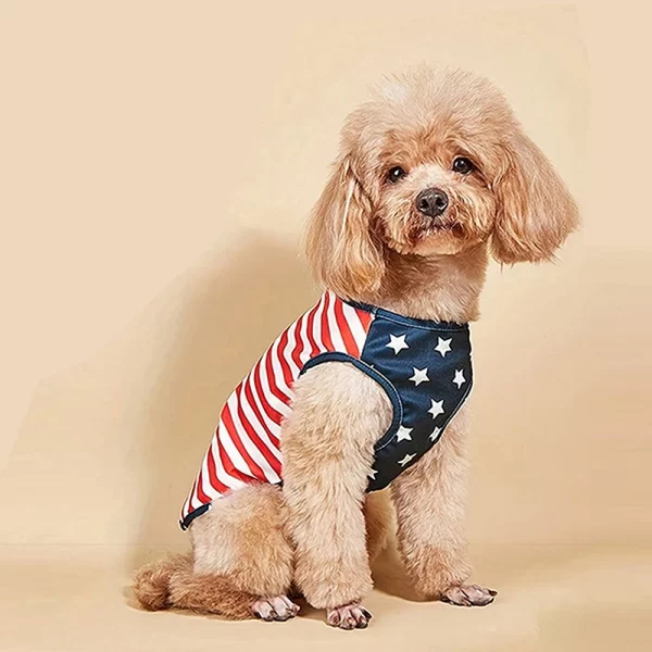 American Flag Patriotic Dog Bandana Scarf Set with Bow Tie Adjustable Pet Neckerchief for Small Medium Large Dogs Cats - Image 4