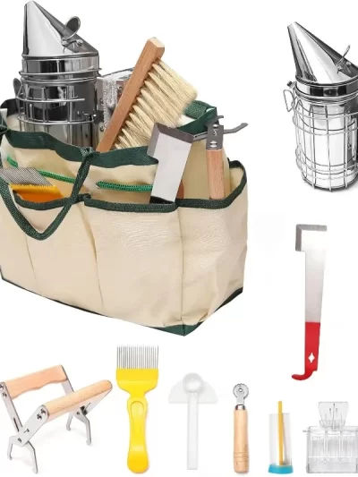 Popular.Come with Organizer Tote Beekeeping Tools kit for Beginner Starter kit Durable bee Supplies All-in Gift Set 10 Pcs