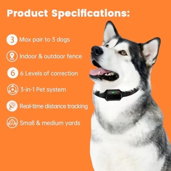 Indoor Outdoor Wireless Dog Fence Upgraded 2024 Radar Electric Containment System Real-time Monitoring Rechargeable Adjustable - Image 2