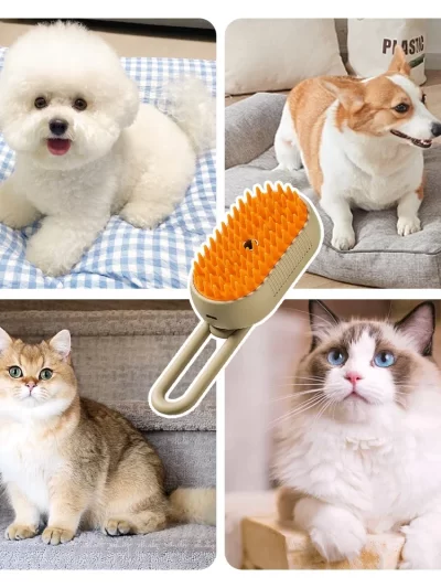 Pet Steam Brush Steam Cats Comb Electric Sprayer for Massage Wool Cat Brush Vaporizer Hair Removal Grooming Pets Accessories