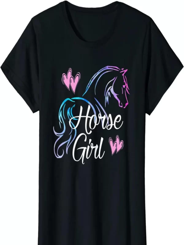 HORSE GIRL T-Shirt Love Horses Riding Rider Women Gift Tee For Adult, Women, Teen, Teenager, Adolescent, Youth