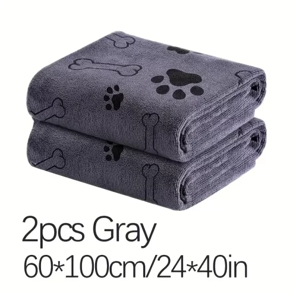 2pcs Soft Microfiber Dog Towels - Quick Dry, Absorbent Pet Bath & Grooming Towels For Dogs Dog Towels Pet Bath Drying Towels Dog - Image 6
