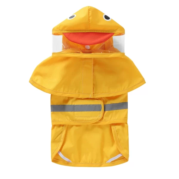 Fashionable Reflective Pet Dog Raincoat Cute Animal Raincoat Pet Hooded Waterproof Jacket Clothes Dog Clothes - Image 9