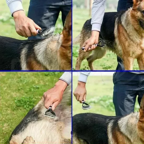 Pets Fur Knot Cutter Dog Grooming Shedding Tools Pet Cat Hair Removal Comb Brush Double sided - Image 4