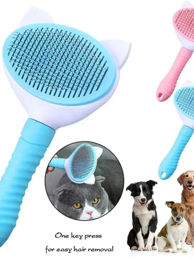 Pet Comb Cleaning High Quality Self cleaning Brush Professional Grooming brush for Dogs and Cats