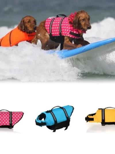 Ripstop Reflective & Adjustable Life Jacket for Dogs with Rescue Handle for Swimming