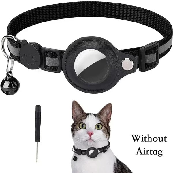 Anti-Lost Cat Collar for Airtag GPS Tracker Protective Case With Bell Reflective (AIr tag available for purchase separately) - Image 10